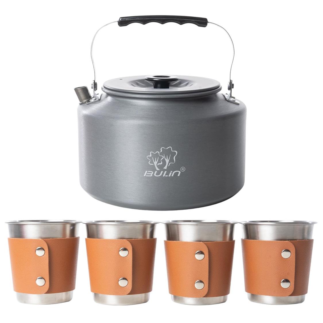 BULIN Camping Kettle Set with 4 Cups (1)