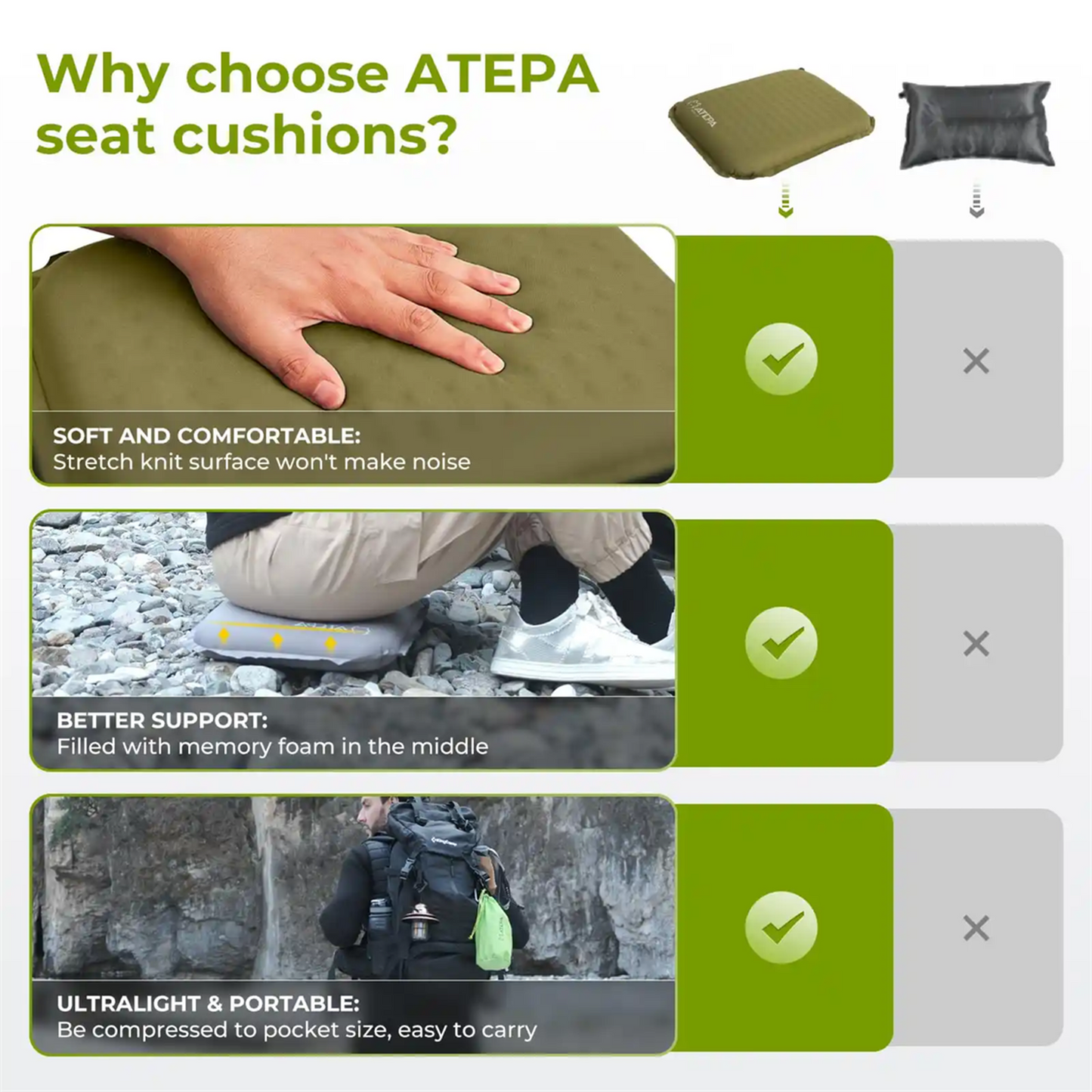 ATEPA Inflatable Memory Foam Seat Cushion (3)