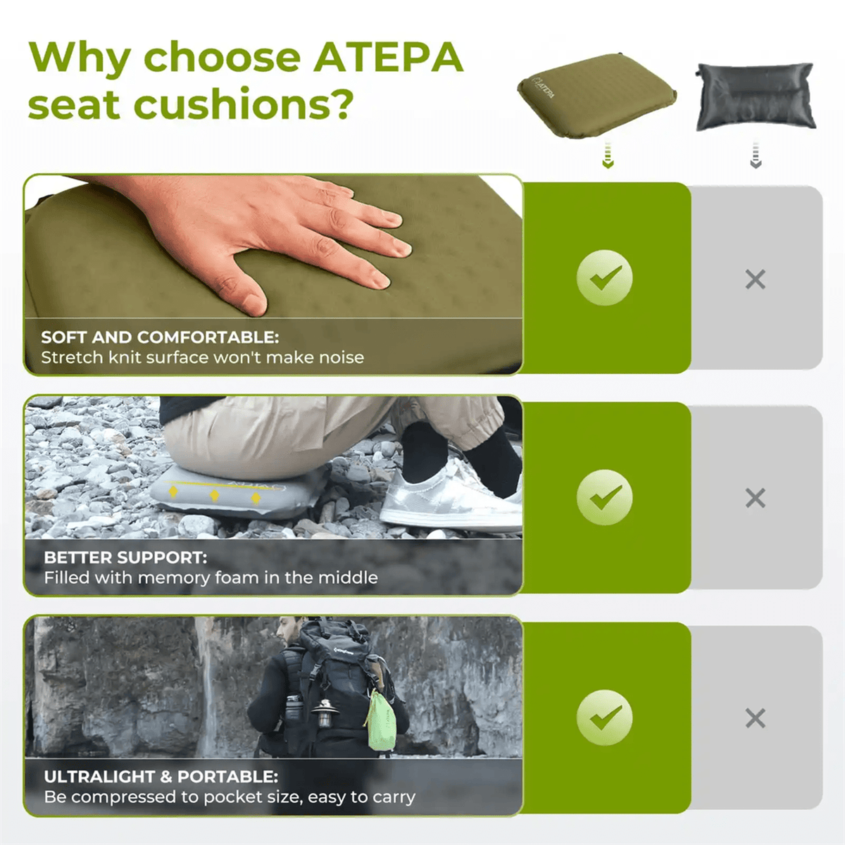 ATEPA Inflatable Memory Foam Seat Cushion (3)