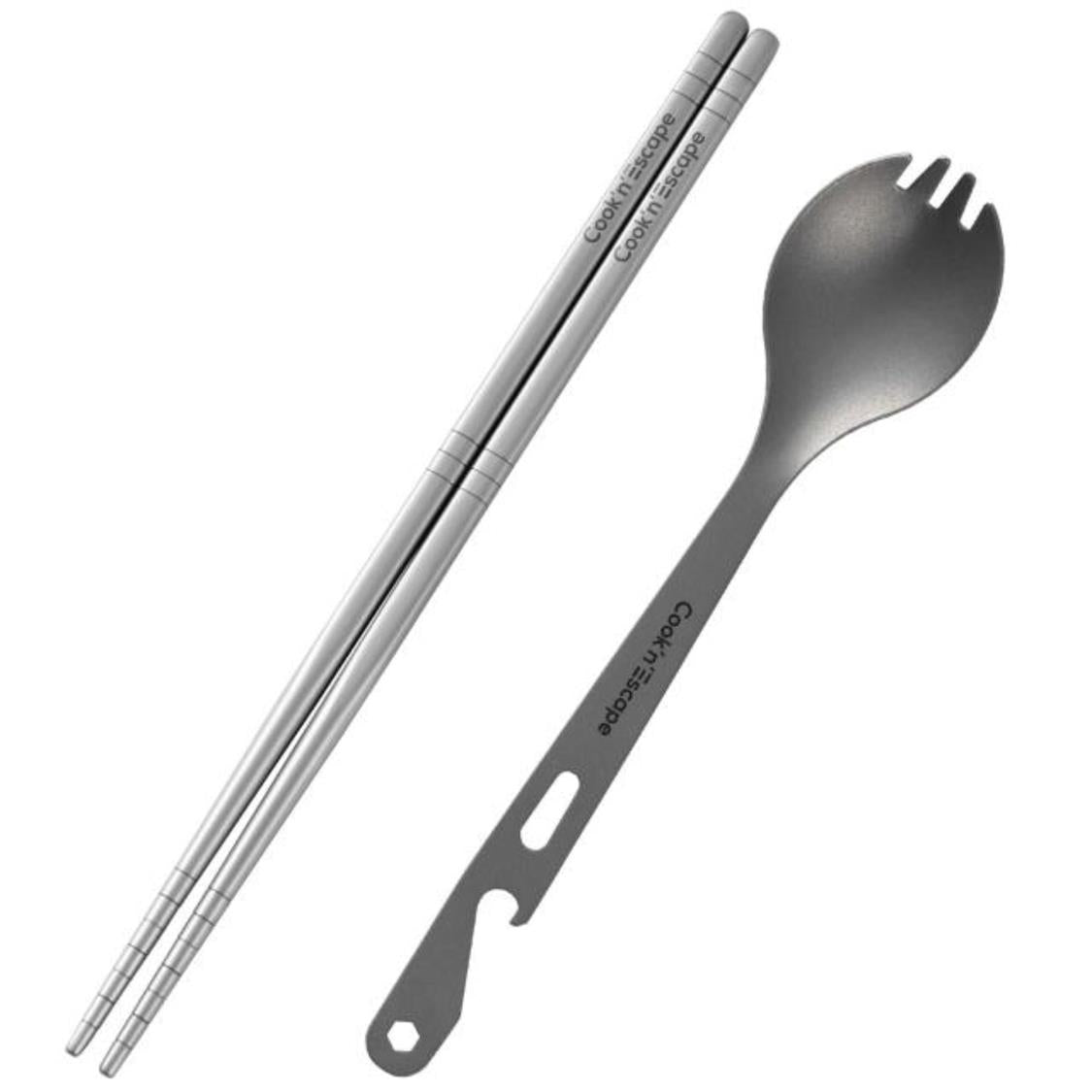 Cook'n'Escape Titanium Spork and chopsticks (3)