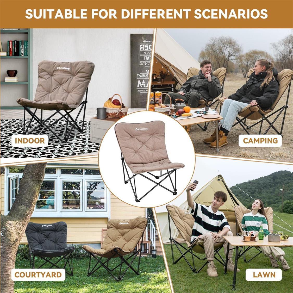 KingCamp LEMON Padded Butterfly Folding chair (5)
