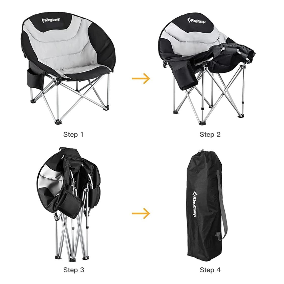 KingCamp Saucer Padded Camping Chair (4)