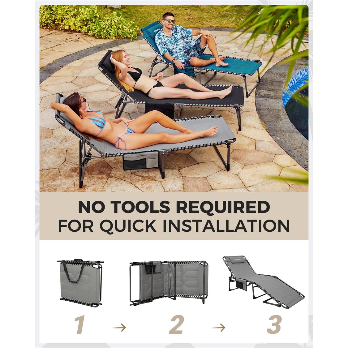 KingCamp MAGNOLIA Folding Sun Lounger (6)