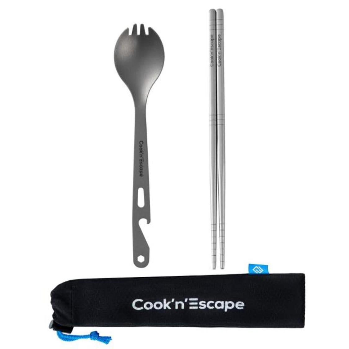 Cook'n'Escape Titanium Spork and chopsticks (2)