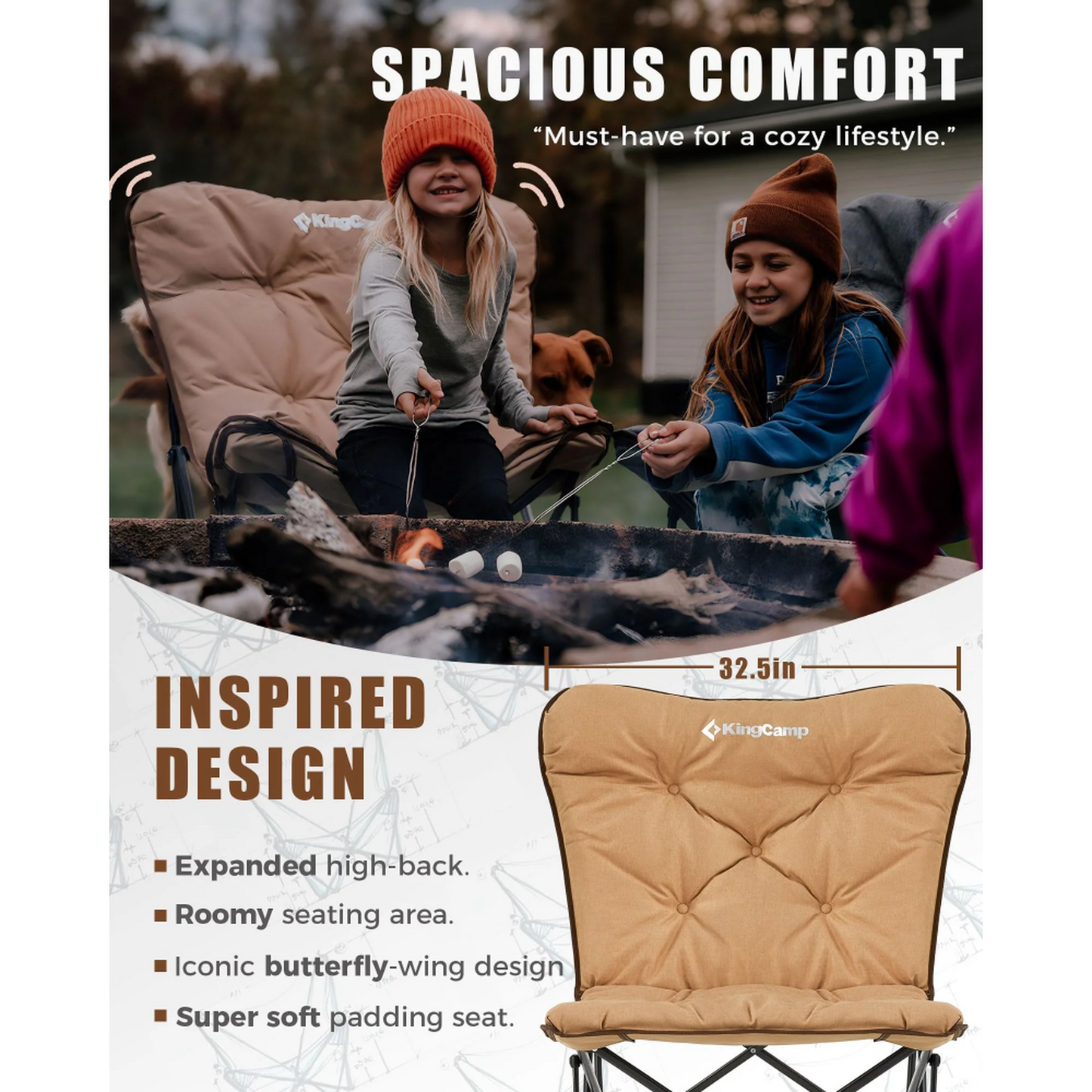 Butterfly Chair Khaki  (2)