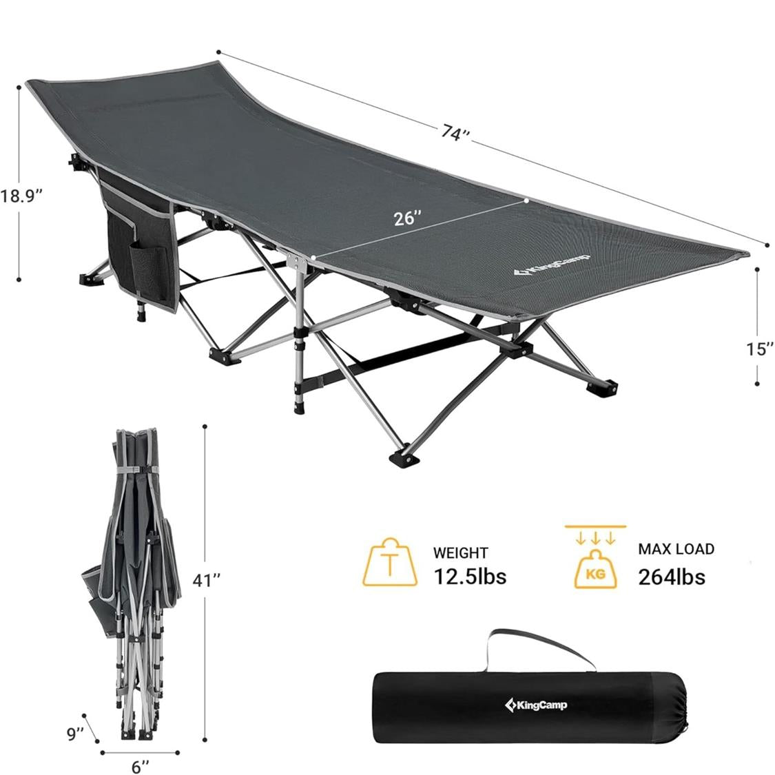KingCamp Folding Camping Bed (4)