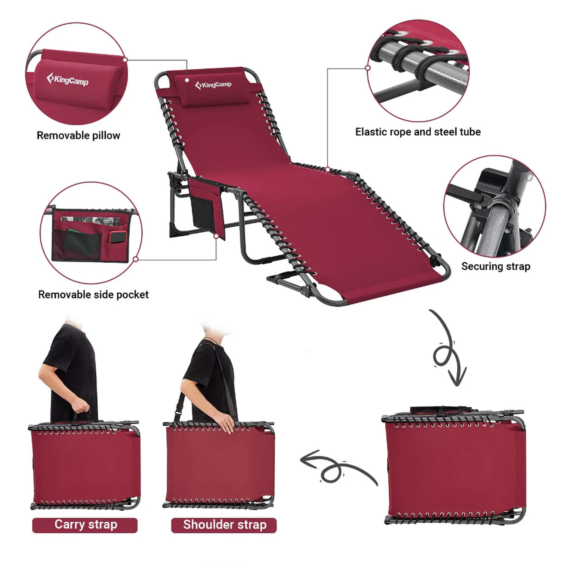 KingCamp Berlin Folding Sun Lounger (6)