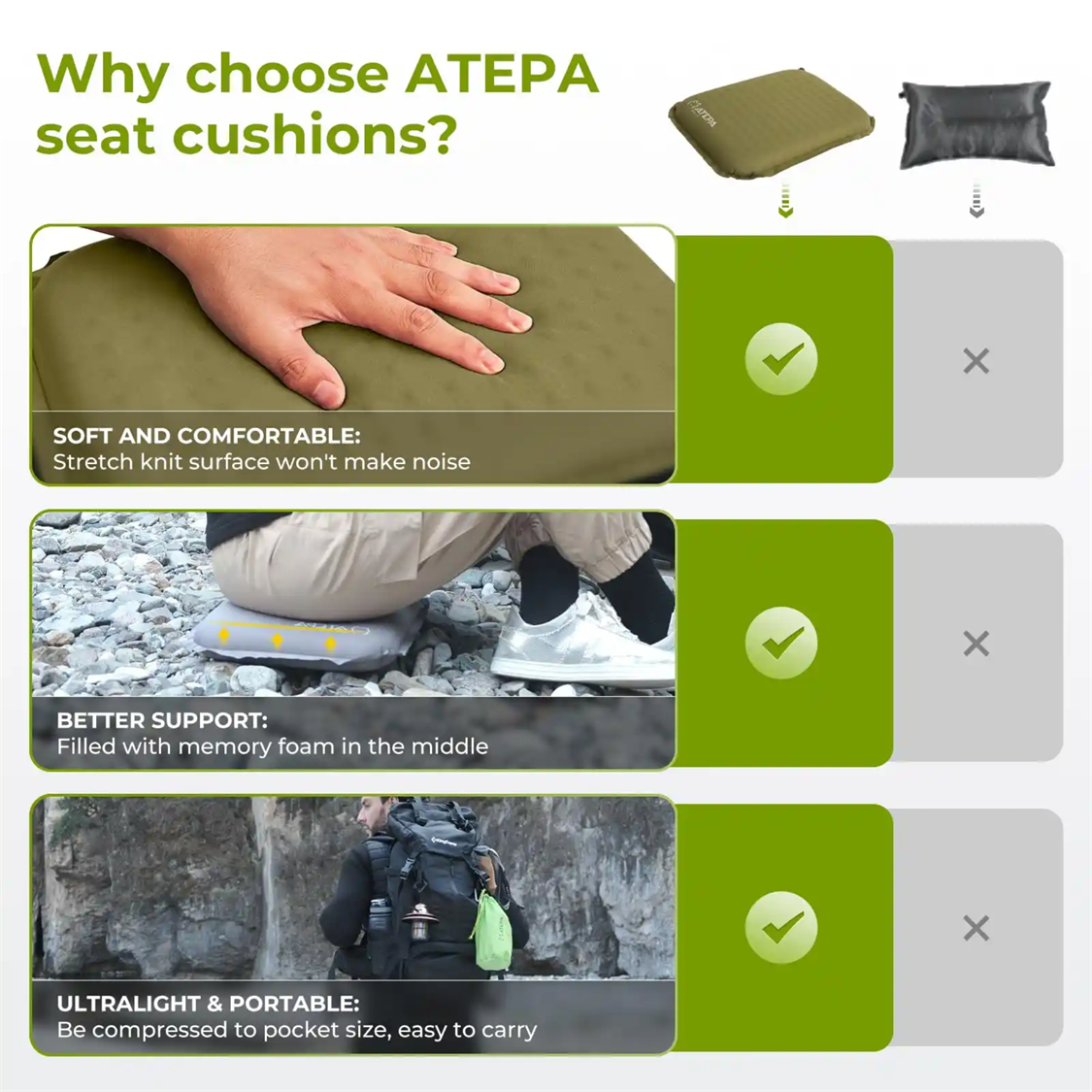 ATEPA Inflatable Memory Foam Seat Cushion (3)