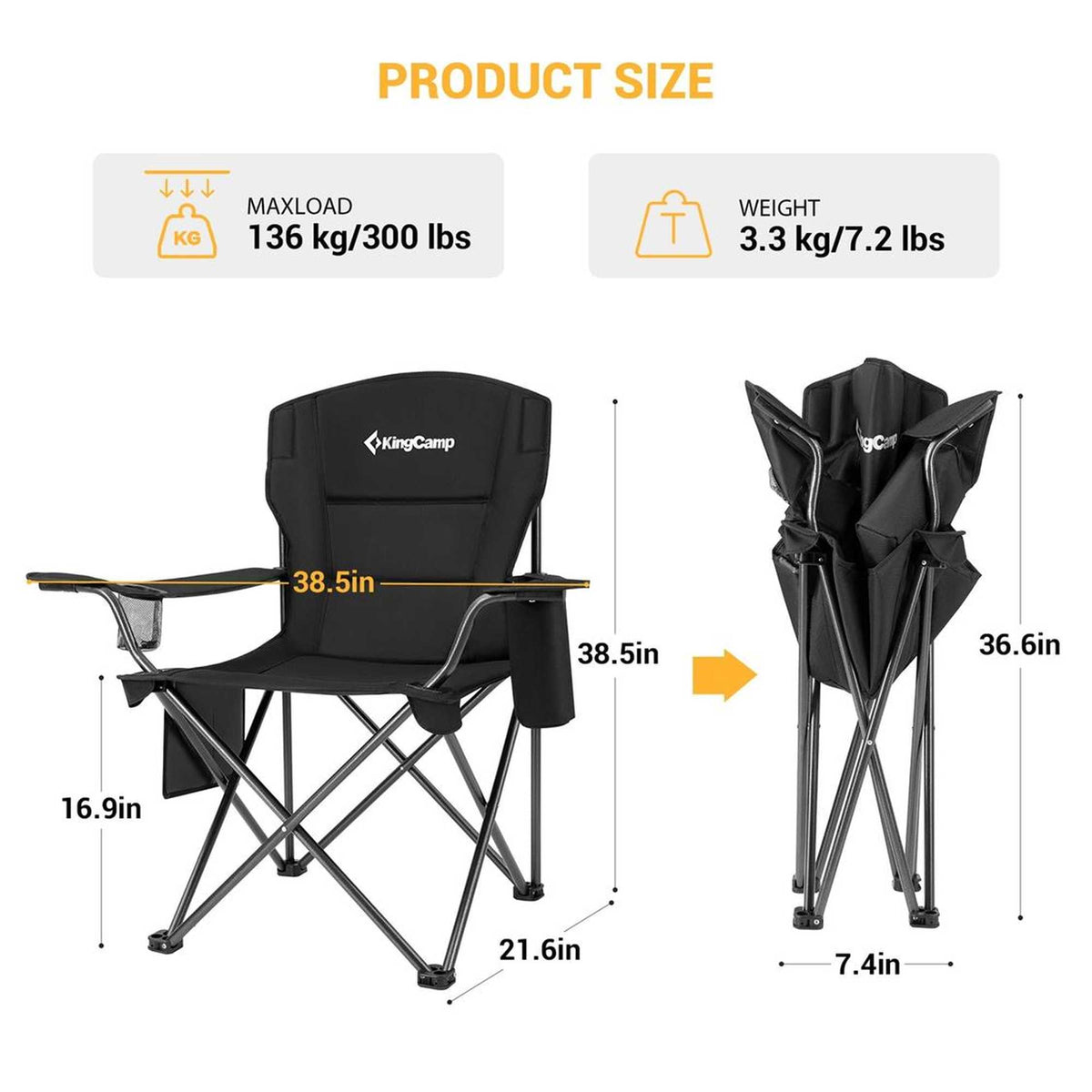 KingCamp Oversized Comfort Armchair 2 Pack (7)