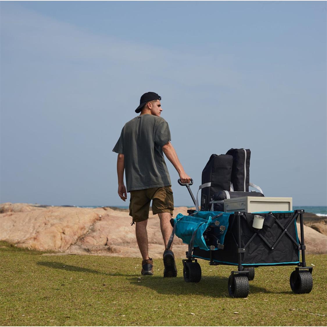 Fundango Heavy Duty Folding Beach Wagon (9)