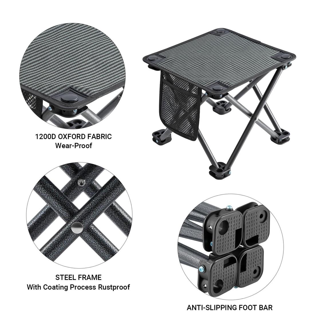 KingCamp Folding Camping Stool with Storage Bag (4