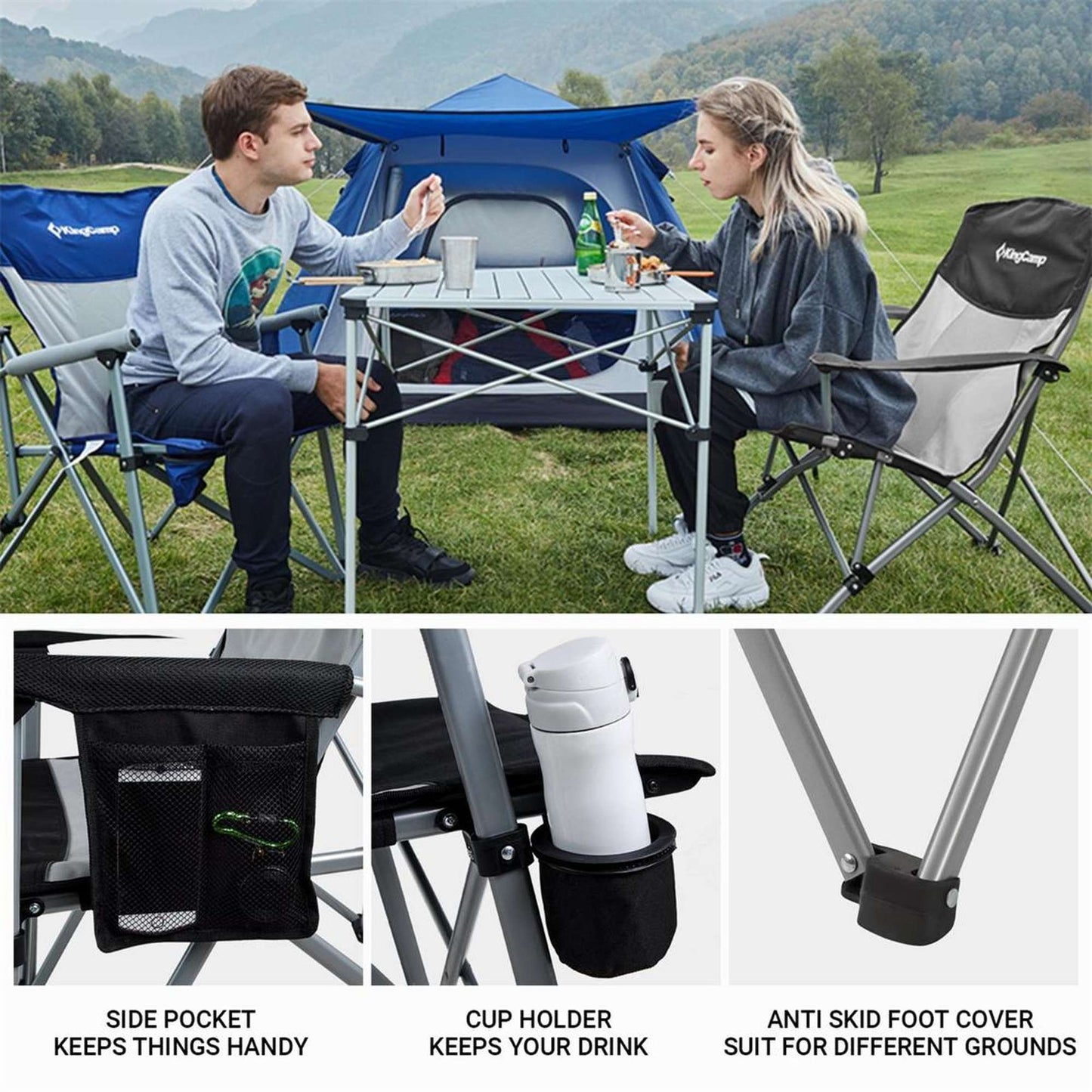 KingCamp Padded Outdoor Camping Lounge Chair (7)