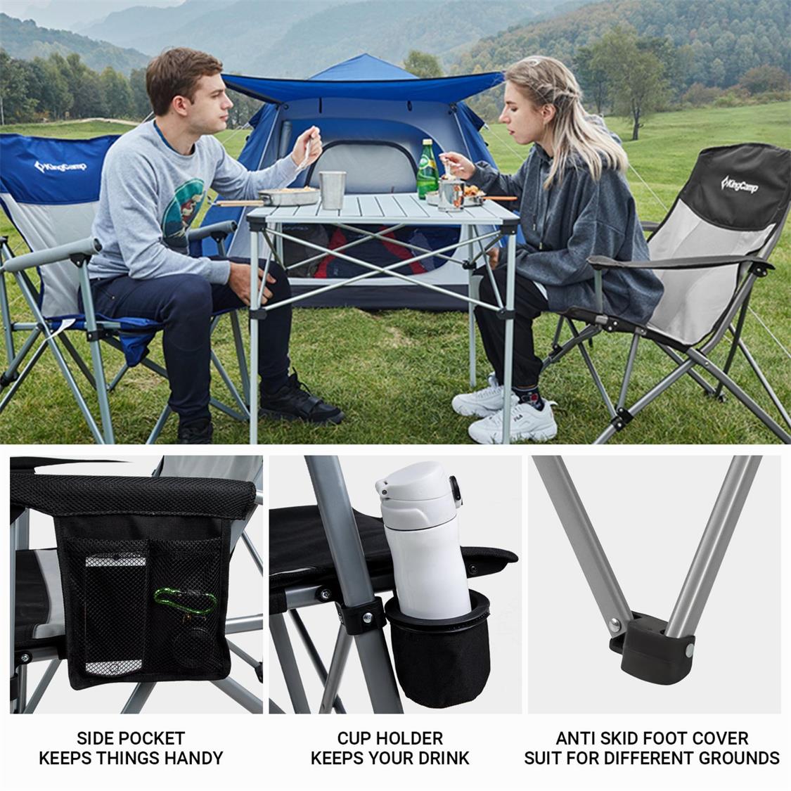 KingCamp Padded Outdoor Camping Lounge Chair (7)