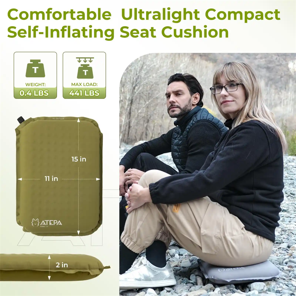 ATEPA Inflatable Memory Foam Seat Cushion (2)