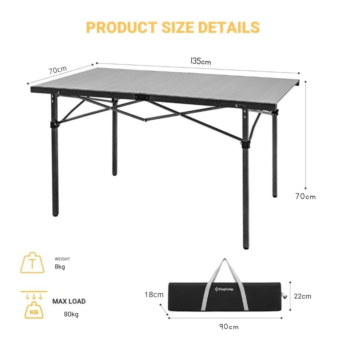KingCamp Aluminium Folding Table