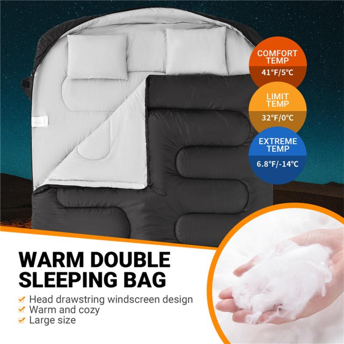 KingCamp Double Envelope Sleeping Bag (4)