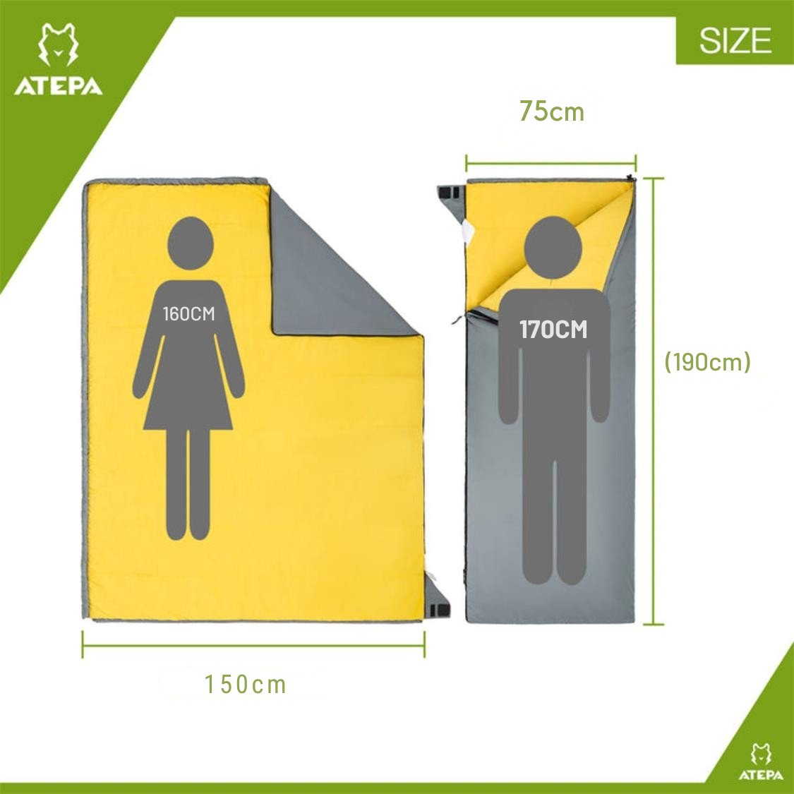 ATEPA LIGHT 1200 Sleeping Bag (2)