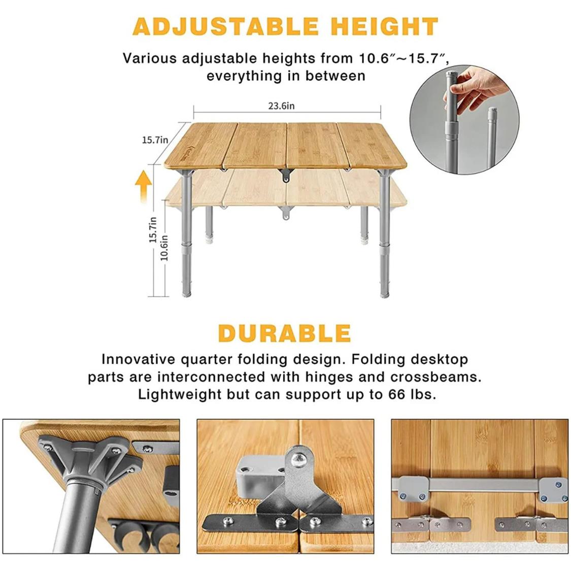 KingCamp Bamboo Folding Table (6)
