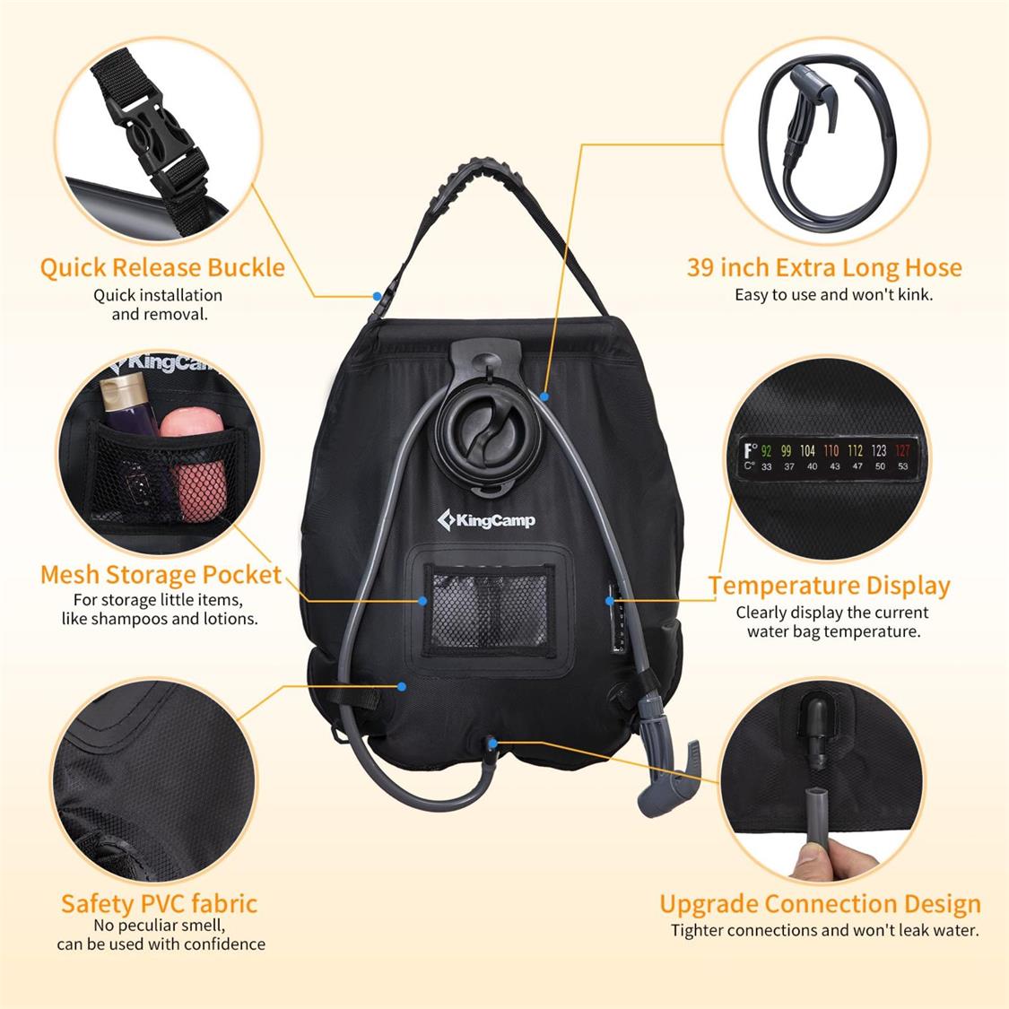 KingCamp Portable Solar Shower Bag For Camping (2)