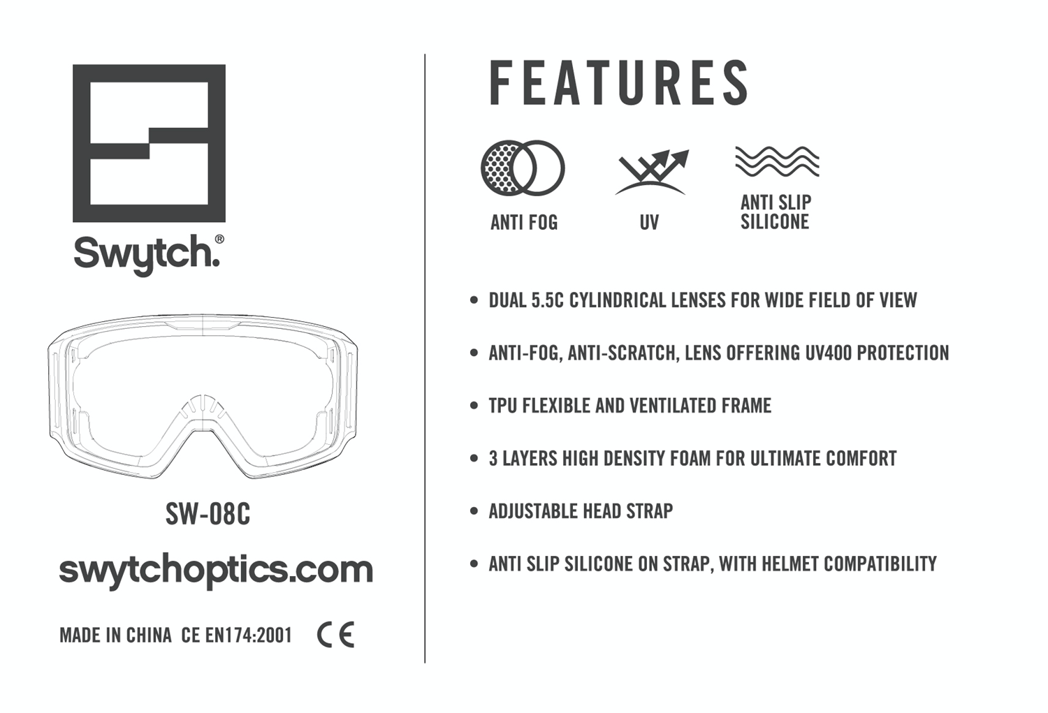 Swytch Base-08C specs