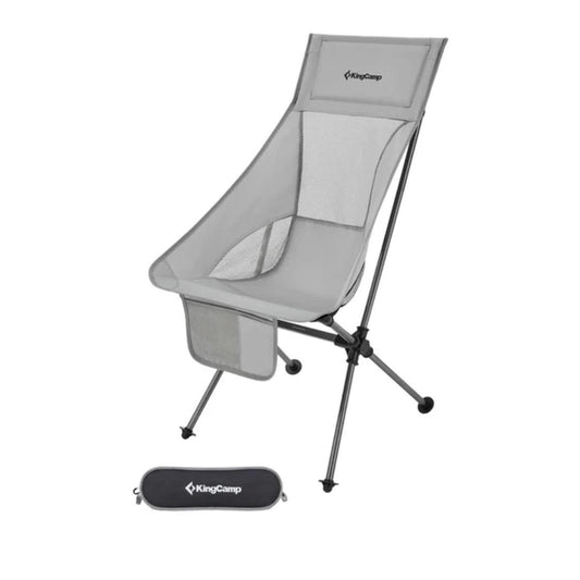 KingCamp Ultralight Highback Foldable Chair Grey (