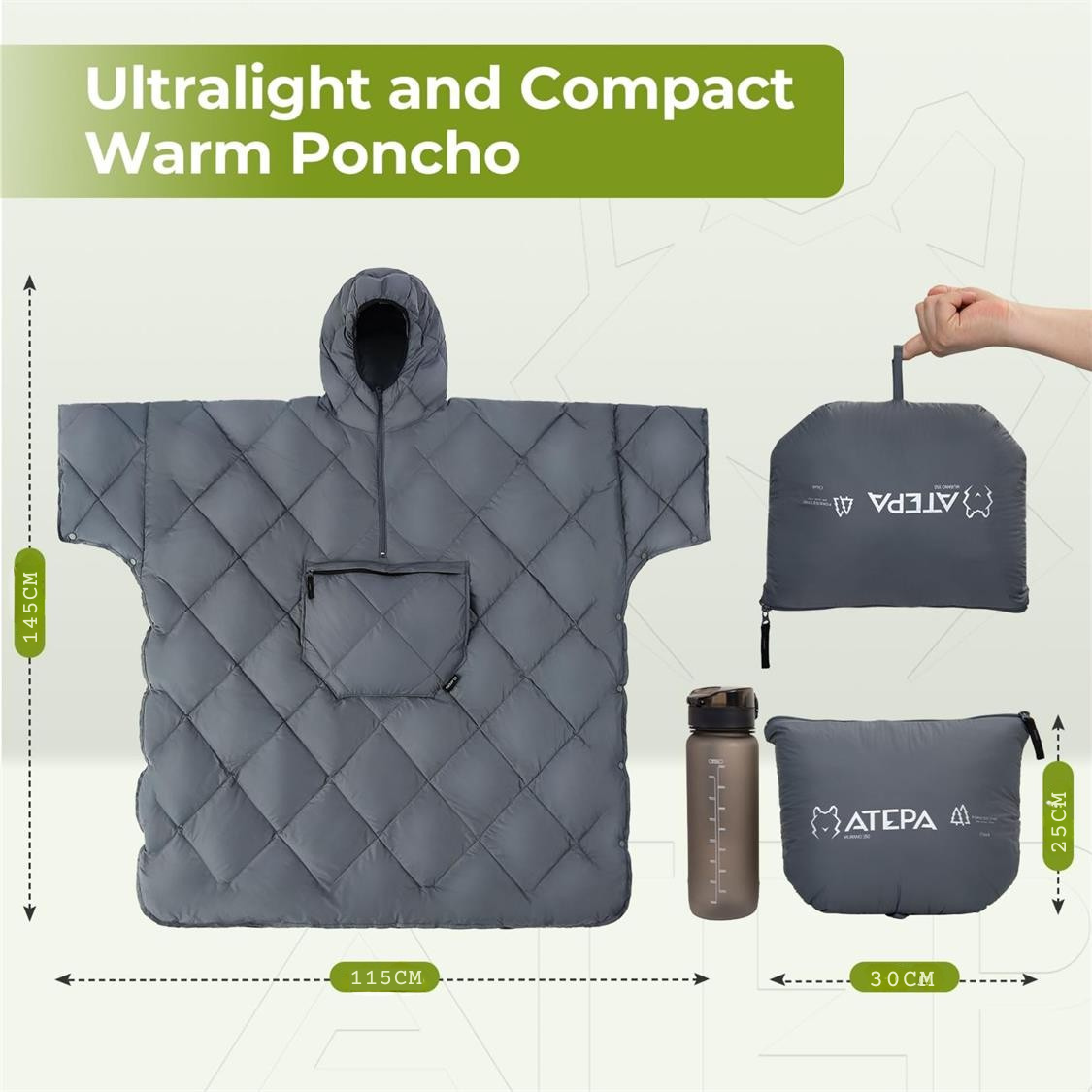Atepa Poncho Grey