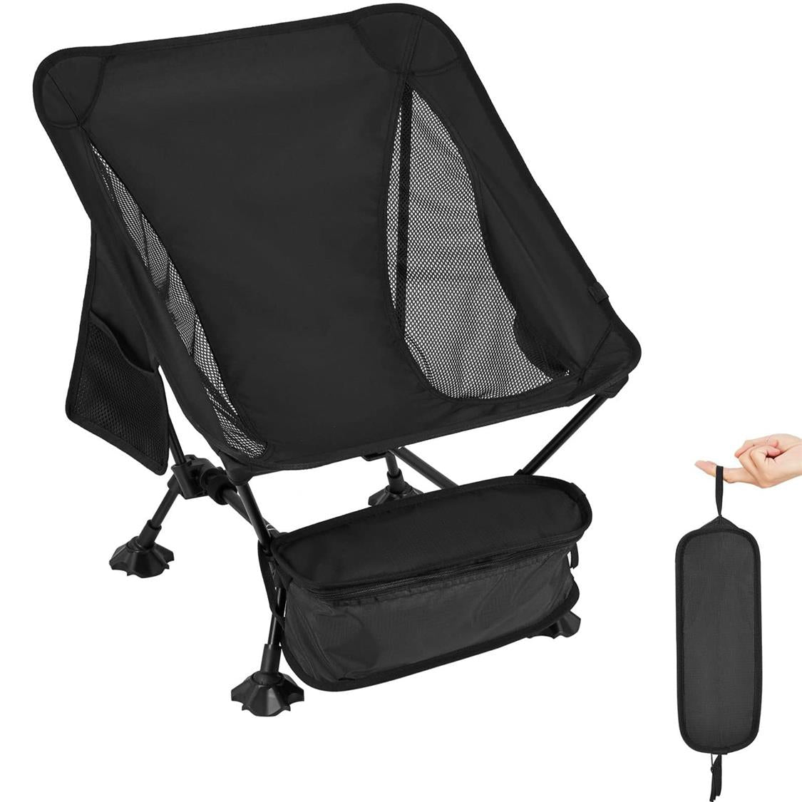 ATEPA Ultralight Square Low Chair Folding Chair (7