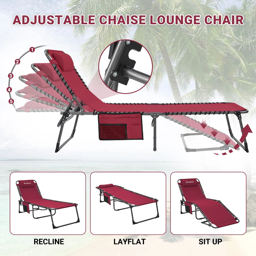 Berlin Folding Lounger Wine (3)