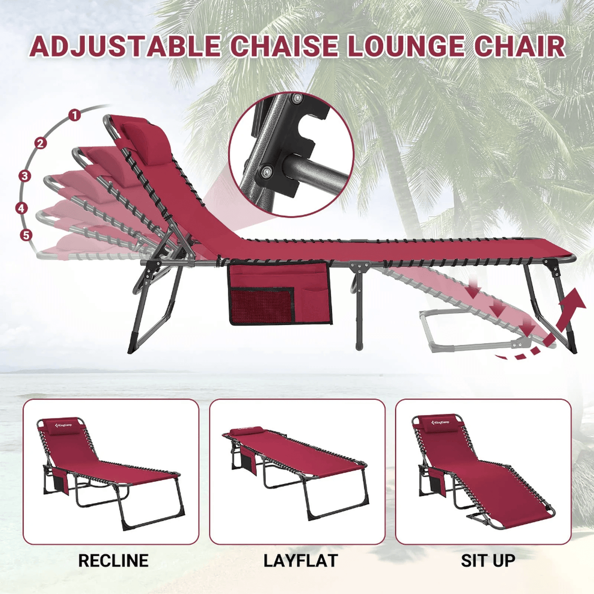 Berlin Folding Lounger Wine (3)