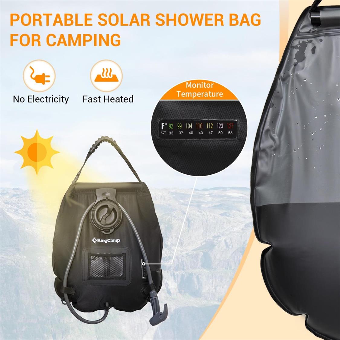 KingCamp Portable Solar Shower Bag For Camping (3)