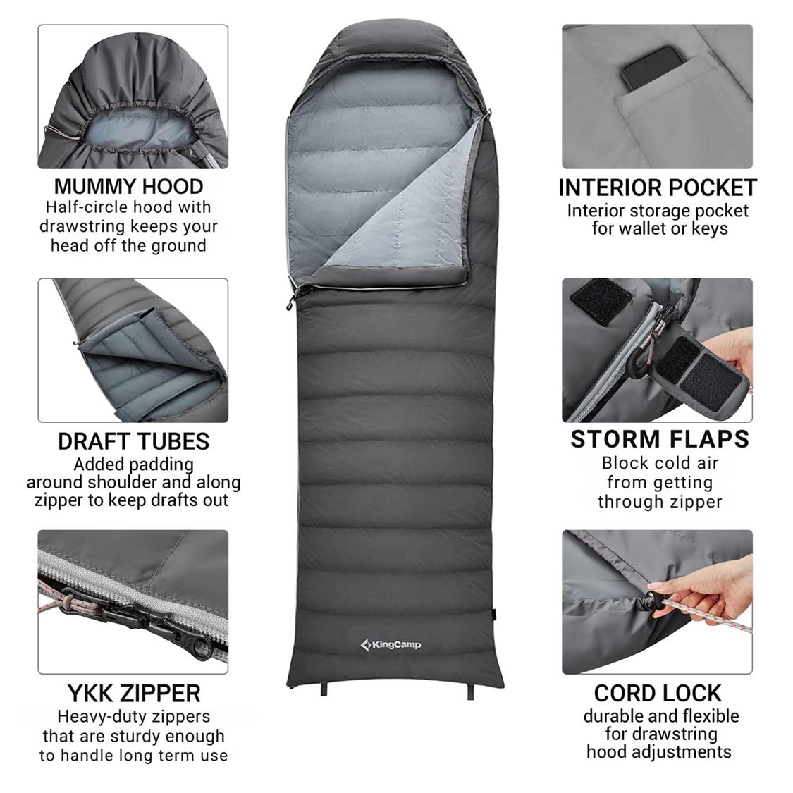 KingCamp Lightweight Down Sleeping Bag (5)