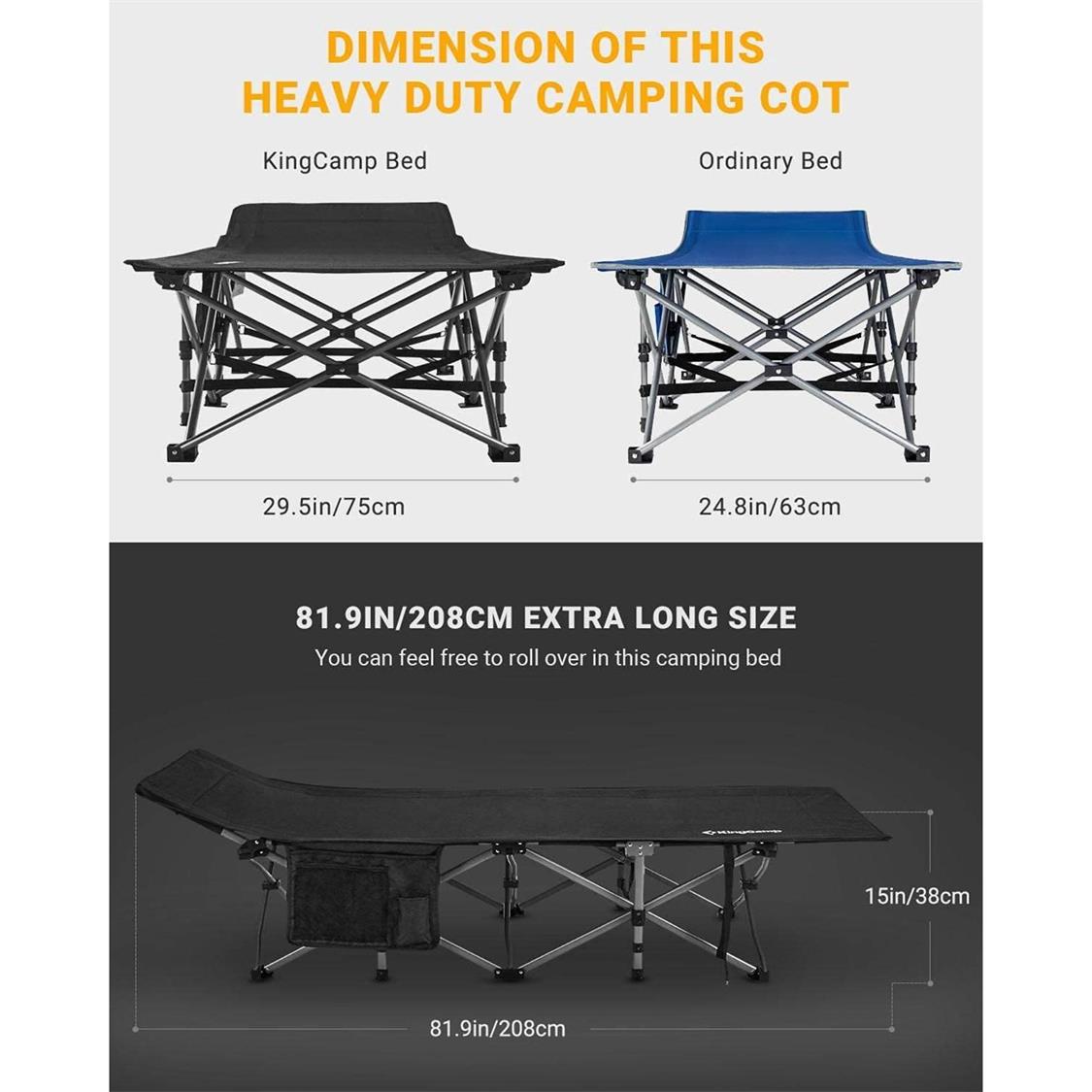 KingCamp Folding Camping Bed Heavy Duty (2)